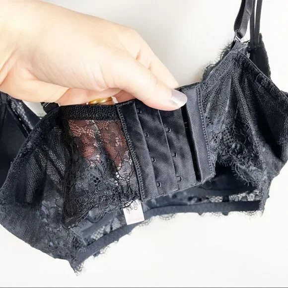 Ambrielle sheer lace cup sexy bra 36D - Picture 6 of 9